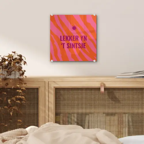 Quote - Zomer - Roze plexiglas 5mm klein -sfeer4