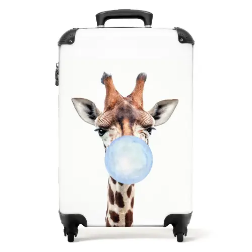 Kauwende Kobus blauw NBS - Handbagage koffer - Unisex middel -productfoto_recht