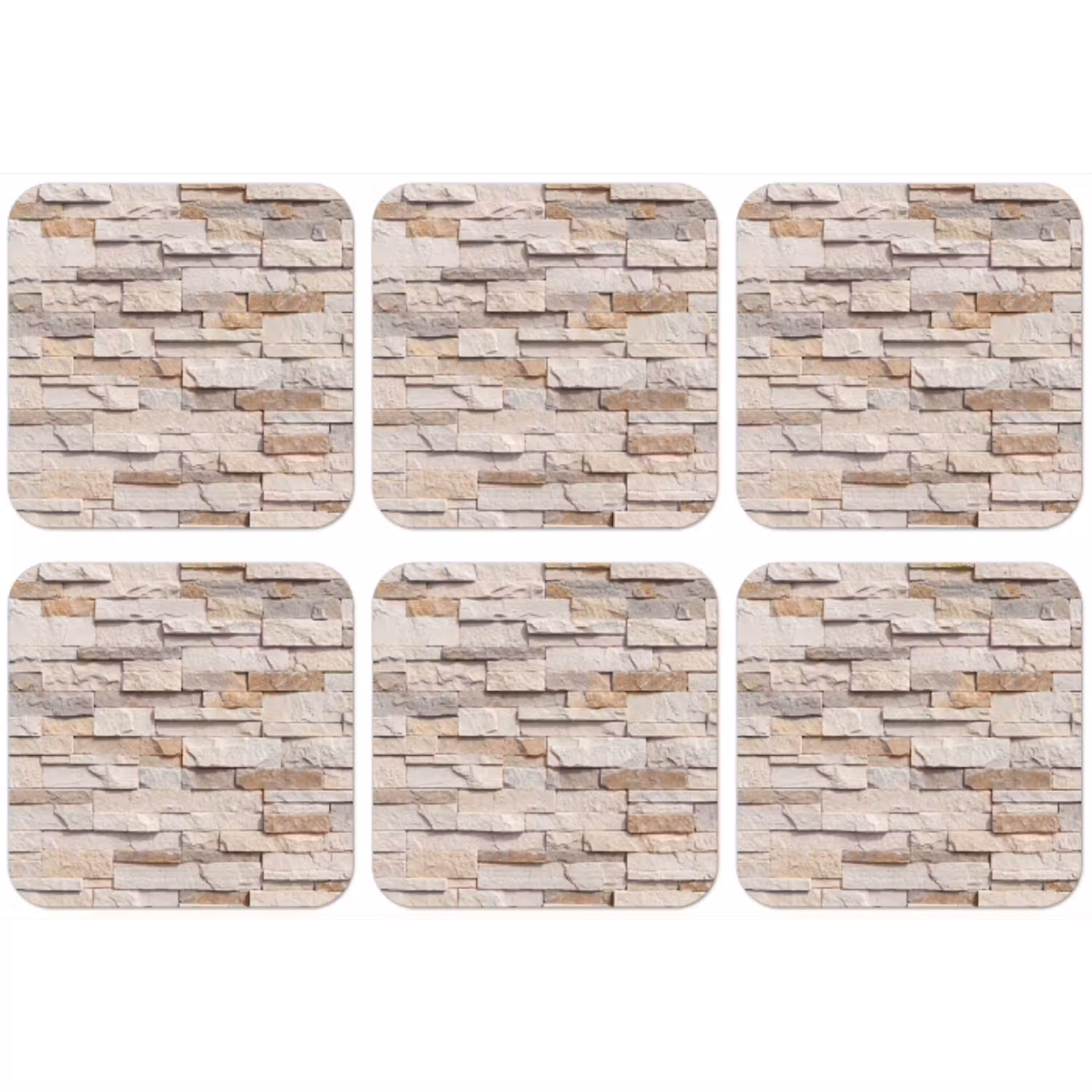 Steen - Muur - Textuur - Rustiek - Beige onderzetter kurk middel -zkaufland3dotto