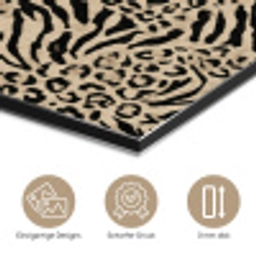 Giraf - Zebra - Motief - Bruin aluminium wit klein 46 -closeup_DE