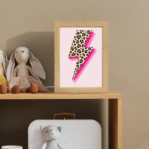Stippen - Roze - Bliksem Light Box met kabel (Kinderlampje) klein -sfeer2_kind