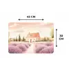 Lavendelveld - Huis - Paars Placemat vinyl groot -specs