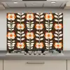 Bloemen - Retro - Bruin keuken achterwand spatscherm klein 900 -3d_website