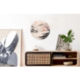 Zon - Japans - Traditioneel Wandcirkel aluminium klein -kantoor