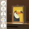 Toekan - Minimalistisch - Snavel - Oranje Light Box met kabel (Tafellamp) klein -USP_NL