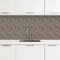 Donker - Bloemen - Sierlijk keuken achterwand 2 middel 871 -3d