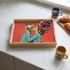 Vrouw - Retro - Discobal - Kus Dienblad Rechthoek middel -sfeer2