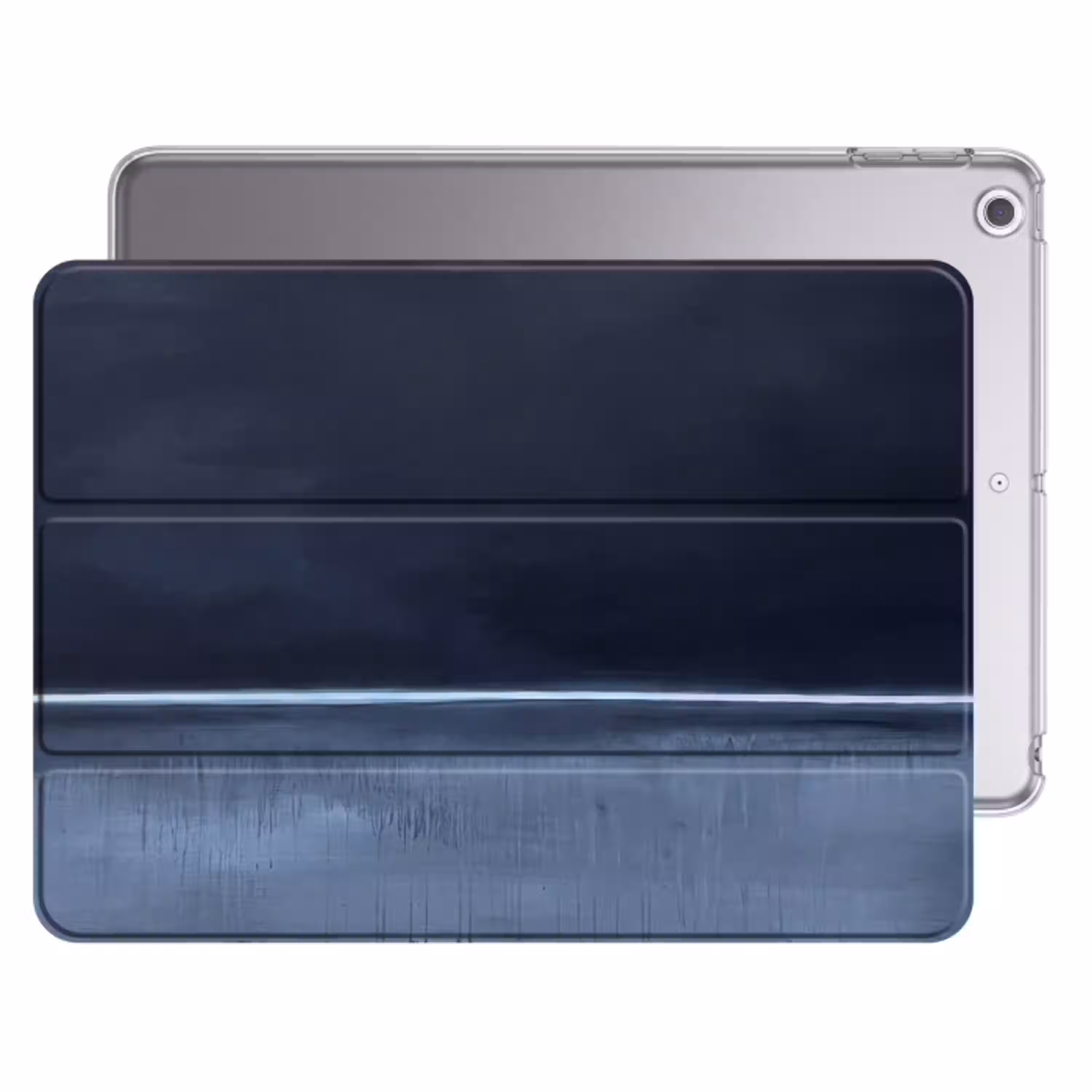 Abstract - Horizontale lijn - Minimalistisch - Donkerblauw - Kunst Apple iPad 2017 middel -threedimensional_3d_global
