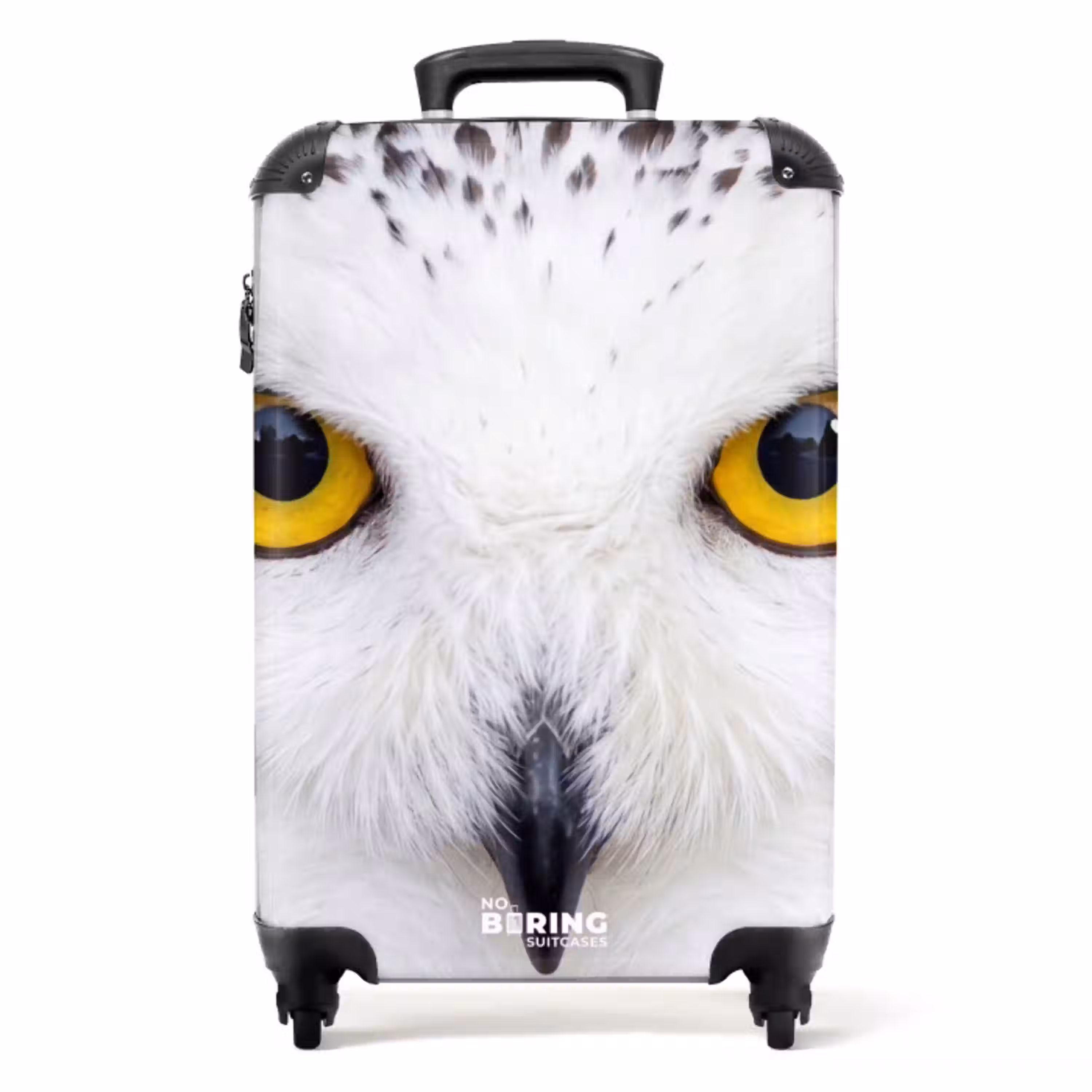 Sneeuwuil - Portret - Geel NBS - Handbagage koffer - Volwassenen Unisex middel -productfoto_recht