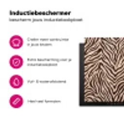 Zebra - Strepen - Bruin Inductie beschermer vinyl 3mm klein -wsfeer2_website