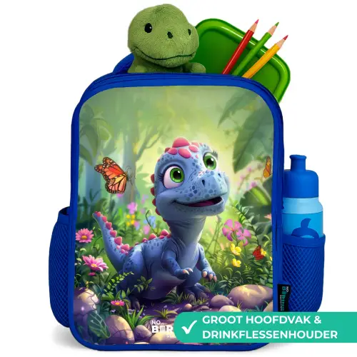 Donny Dino Kinderrugzak - Blauw middel -inhoud_NL