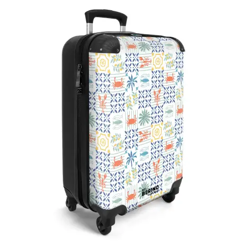 Zomer tegel patroon kleurrijk NBS - Handbagage koffer - Kinderen Unisex middel -productfoto_3d