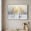 Winter - Bomen - Natuur - Acryl - Kunst Textielframe zwart klein -sfeer2
