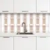 Ruitpatroon - Aardetinten - Minimalistisch keuken achterwand 2 middel 871 -3d