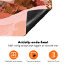 Heuvellandschap - Grafisch - Terracotta Inductie beschermer vinyl 3mm klein -zzzzzzz-td-onderkant