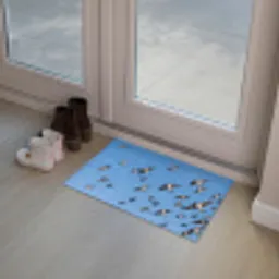Zwaluwen - Vliegen - Blauw Deurmat klein -sfeer3