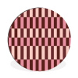 Roze - Rood - Blokjes Wandcirkel aluminium klein 190 -3d
