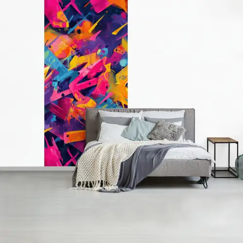 Abstract - Vormen - Kleurrijk fotobehang vinyl groot -slaapkamer