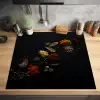 Specerijen - Kruiden - Noten - Lavendel - Zwart Inductie beschermer vinyl 3mm middel -sfeer5
