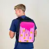 Verf - Smiley - Roze Rugzak - Zwart middel -sfeer8