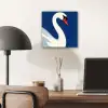 Zwaan - Wit - Snavel - Illustratie aluminium wit klein -sfeer5