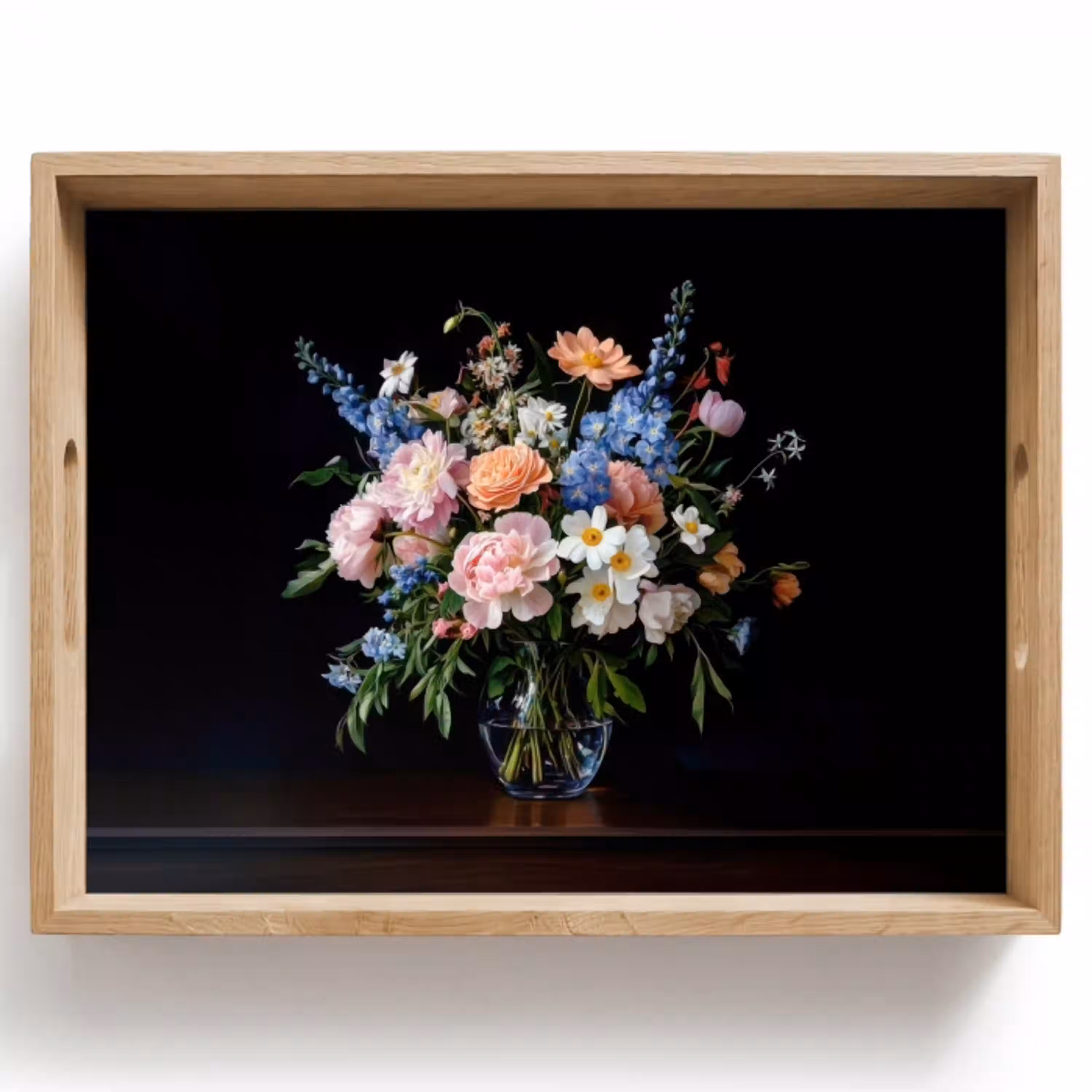 Pastel - Bloemen - Glazen - Vaas Dienblad Rechthoek middel -z3d_shopping