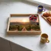 Wijngaard - Zonsondergang - Landschap Dienblad Rechthoek middel -sfeer2