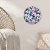 Roze - Blauw - Camouflage Wandcirkel plexiglas klein 852 -sfeer5