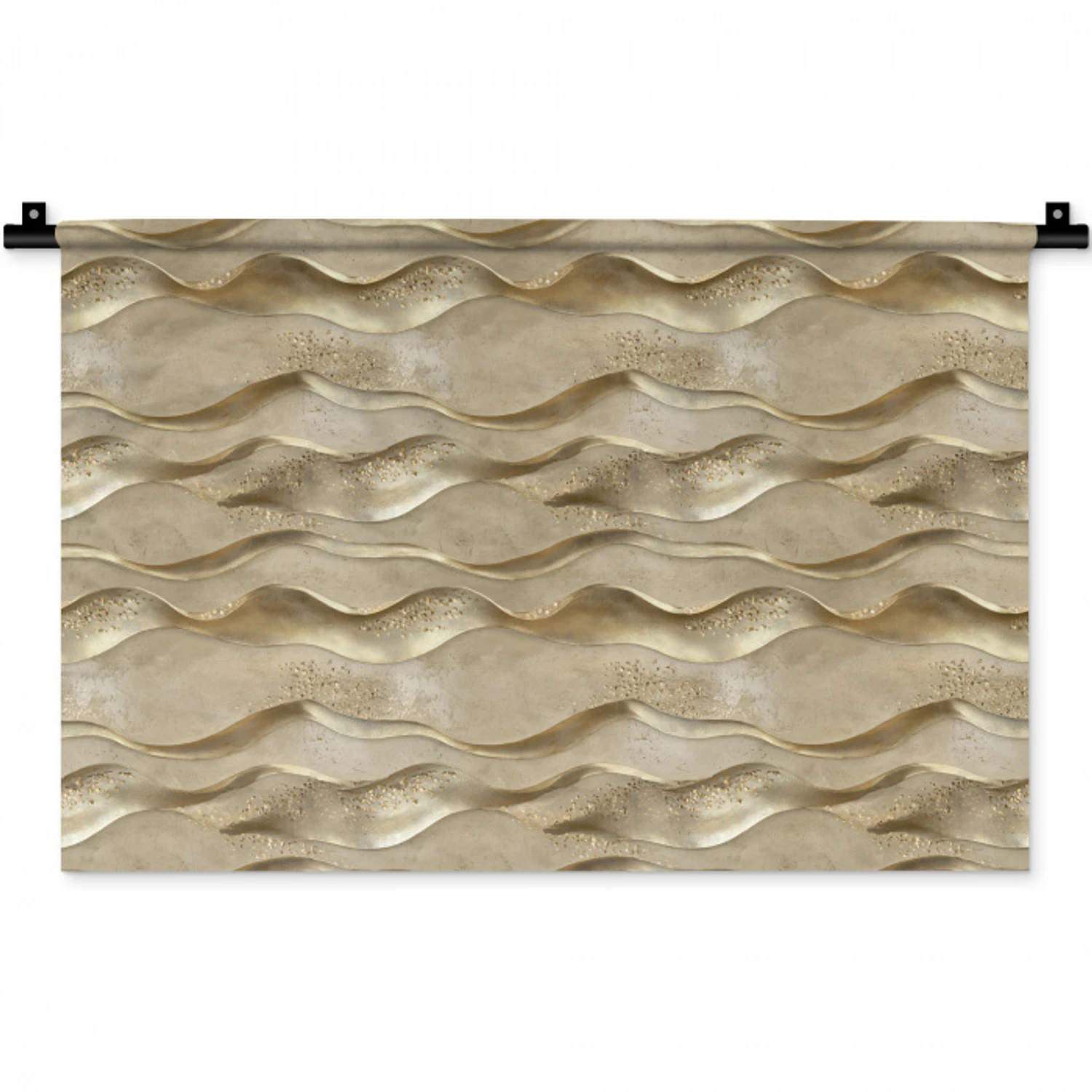 Golven - Patroon - Goud Wandkleed katoen klein 269 -zz3d