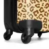 Lichtbruin luipaardpatroon NBS - Handbagage koffer - Kinderen Unisex middel -wiel