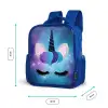Eenhoorn - Sterren - Magisch - Blauw Kinderrugzak - Blauw middel -productfoto_formaten