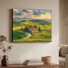 Toscane - Landschap - Wijngaarden Textielframe zwart klein -sfeer3
