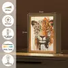 Luipaard - Symmetrisch - Strepen Light Box met kabel (Tafellamp) klein -USP_NL