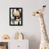 Abstract - Goud - Zilver - Vormen - Aesthetic - Modern fotolijst zwart zonder passe partout klein -usfeer4_kinderkamer