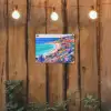 Bloemenweide - Zee - Zomers tuinposter los doek klein -sfeer1