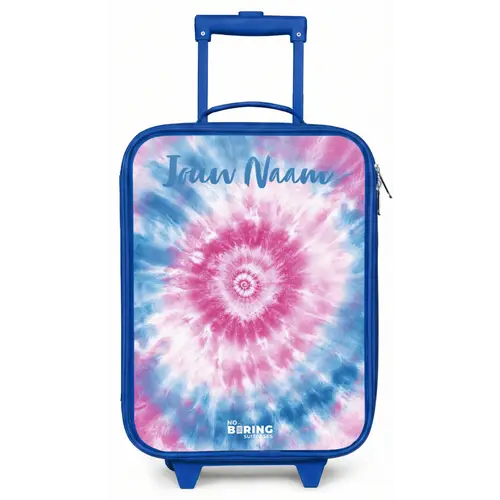Tie dye - Abstract - Blauw - Roze Kinderkoffer - Blauw klein -zz3dotto