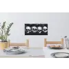 Schedels - Zwart - Contrast Muursticker klein -eettafel