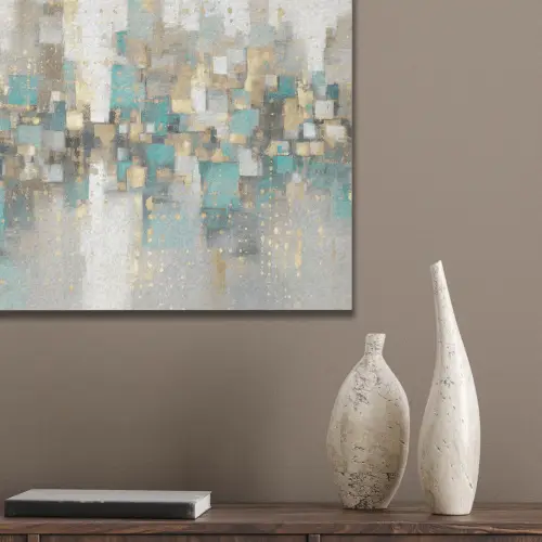Abstract - Blokken - Goud - Skyline PET vilt klein -sfeer6_closeup