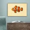 Vis - Oranje - Strepen canvas 2cm klein -sfeer4