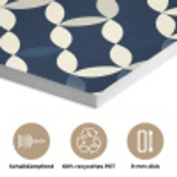 Abstract - Patroon - Blauw PET vilt klein 837 -closeup_DE