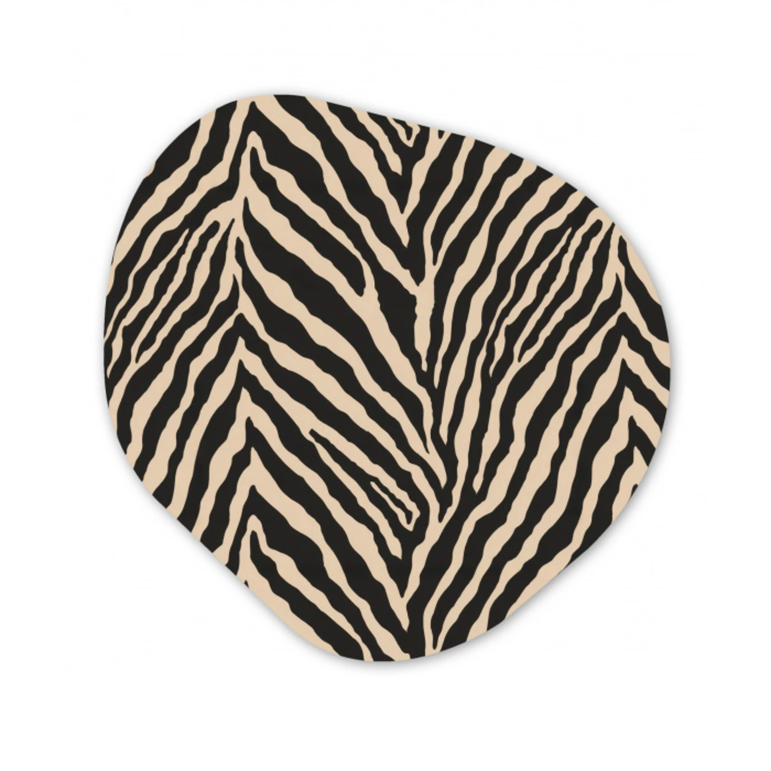 Zebra - Klassiek - Zwart Wandcirkel Organisch Forex 3mm klein 629 -3d