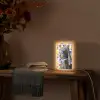Mondriaan - Meisje met de parel - Collage Light Box met kabel (Tafellamp) klein -sfeer4