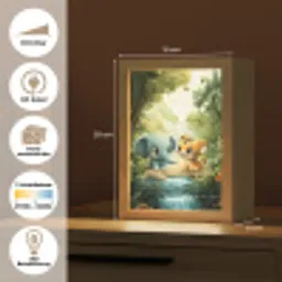 Olifant - Tijger - Bos - Jungle Light Box met kabel (Kinderlampje) klein -USP_websiteoverzichtDE