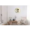 Zwart - Bestek - Rondje Wandcirkel aluminium klein -woonkamer