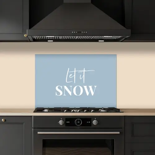 Sneeuw - Winter - Blauw - Let it snow keuken achterwand spatscherm klein -sfeer1