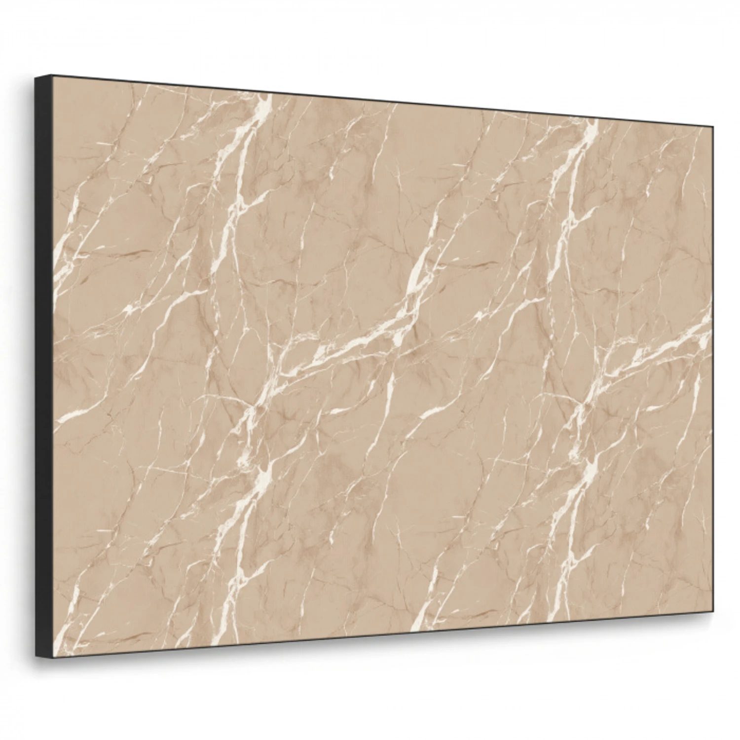 Beige - Marmer - Organisch - Wit Textielframe zwart klein 947 -3d