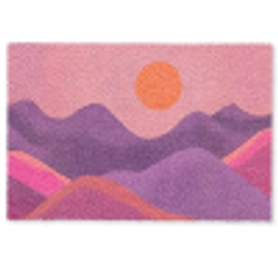 Zon - Heuvels - Paars - Abstract Deurmat klein -zkaufland3d