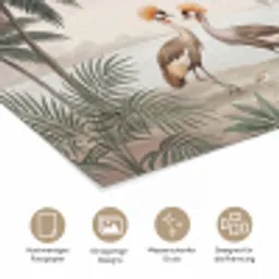 Kraanvogels - Palmbomen - Tropisch poster papier klein -tcloseup_DE