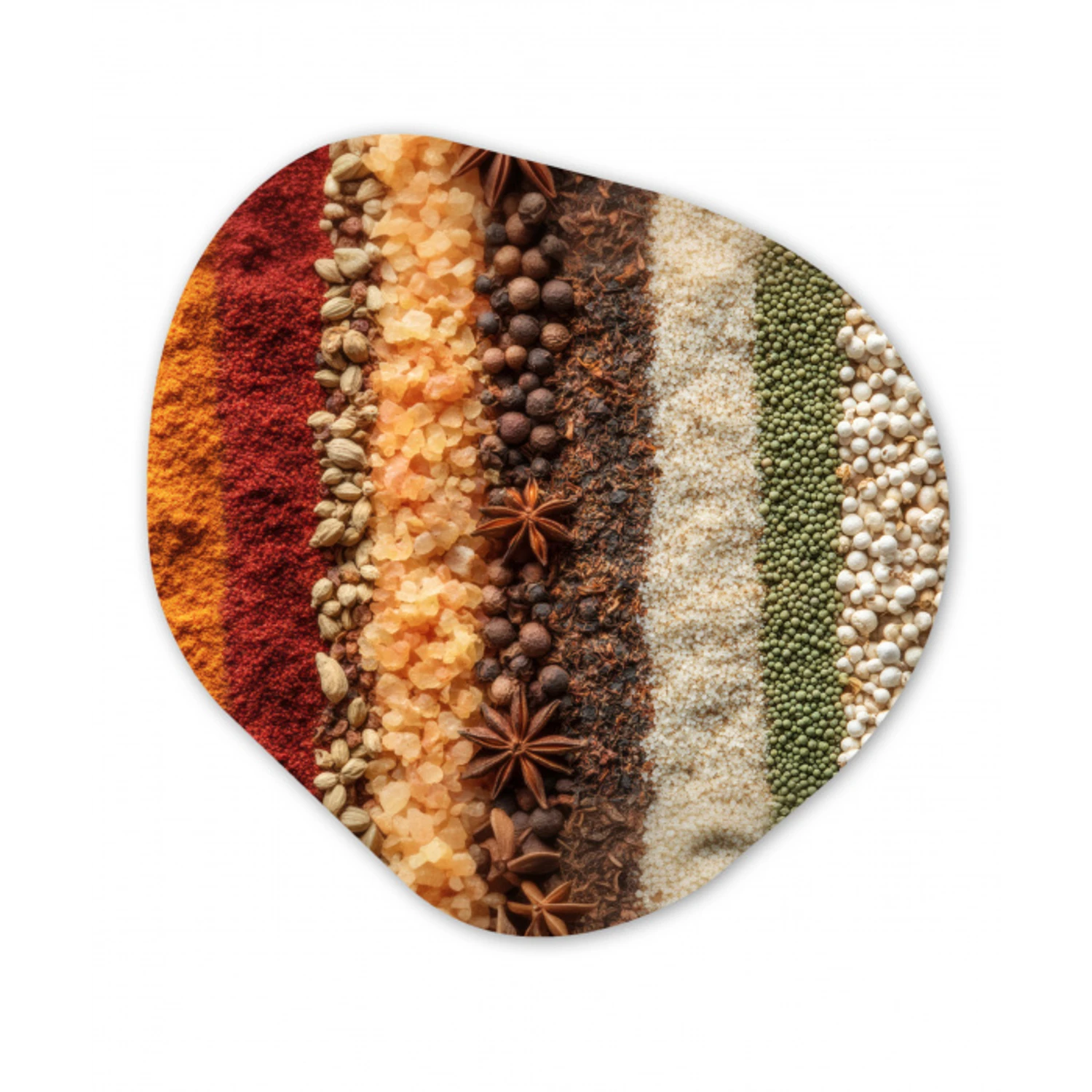 Banen - Verticaal - Kruiden - Variatie Wandcirkel Organisch Forex 3mm klein -3d