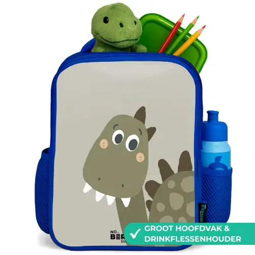 Danny dino Kinderrugzak - Blauw middel -inhoud_NL
